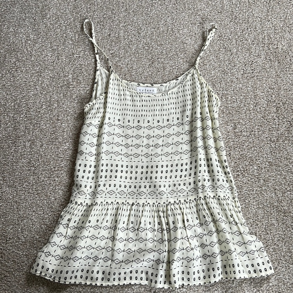 Velvet baby doll tank